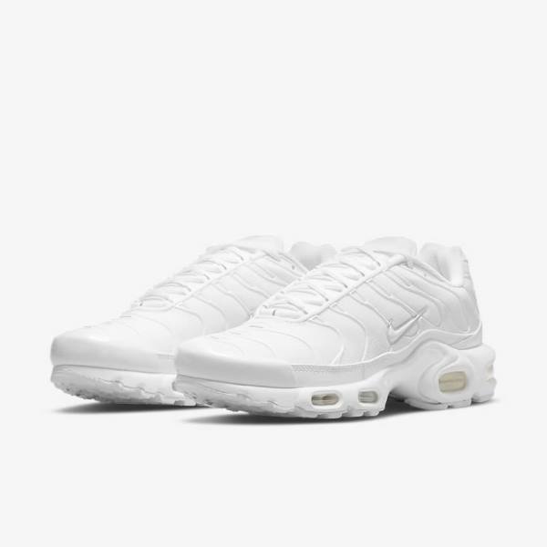 Trampki Damskie Nike Air Max Plus Białe Platyna Białe | NK912IMH