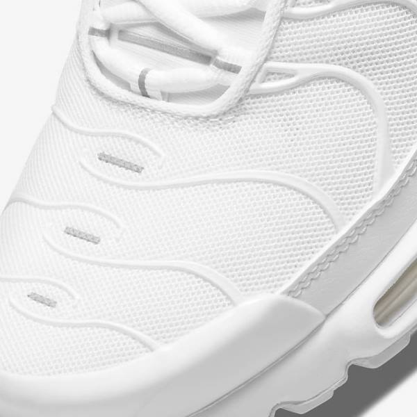 Trampki Damskie Nike Air Max Plus Białe Platyna Białe | NK912IMH