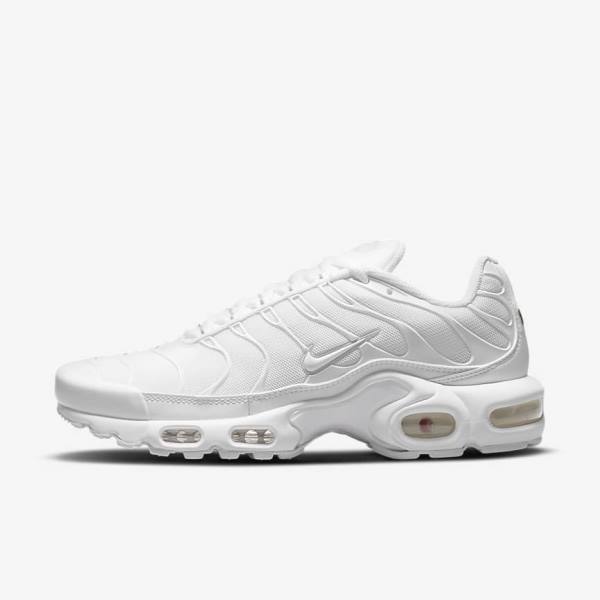 Trampki Damskie Nike Air Max Plus Białe Platyna Białe | NK912IMH