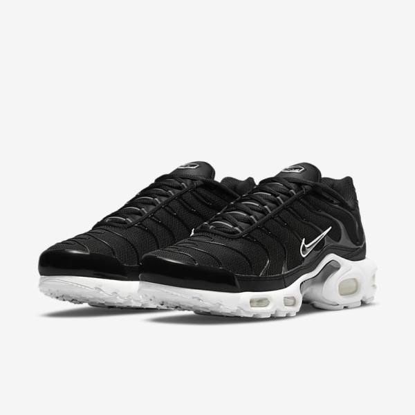 Trampki Damskie Nike Air Max Plus Czarne Białe | NK305WEA