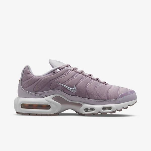 Trampki Damskie Nike Air Max Plus Fioletowe Białe Metal Srebrne | NK230EPC