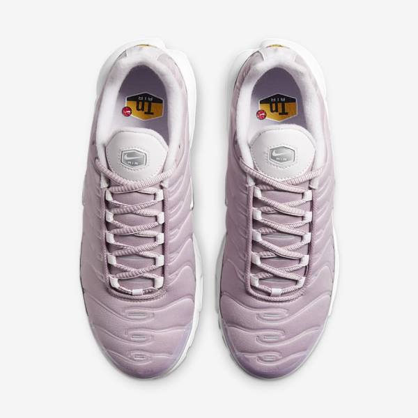 Trampki Damskie Nike Air Max Plus Fioletowe Białe Metal Srebrne | NK230EPC