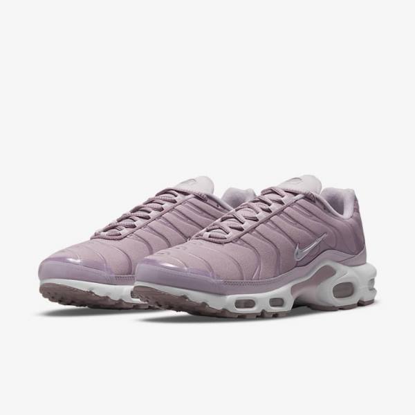 Trampki Damskie Nike Air Max Plus Fioletowe Białe Metal Srebrne | NK230EPC