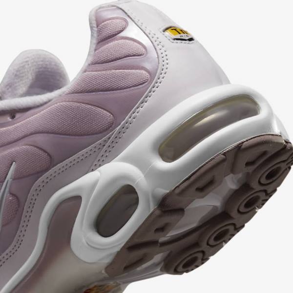 Trampki Damskie Nike Air Max Plus Fioletowe Białe Metal Srebrne | NK230EPC