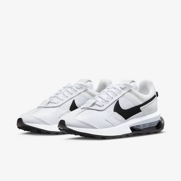 Trampki Damskie Nike Air Max Pre-Day Białe Metal Srebrne Czarne | NK237AIB