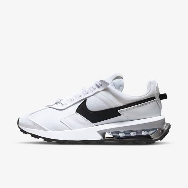 Trampki Damskie Nike Air Max Pre-Day Białe Metal Srebrne Czarne | NK237AIB