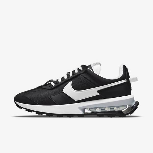 Trampki Damskie Nike Air Max Pre-Day Czarne Metal Srebrne Białe | NK539TZH