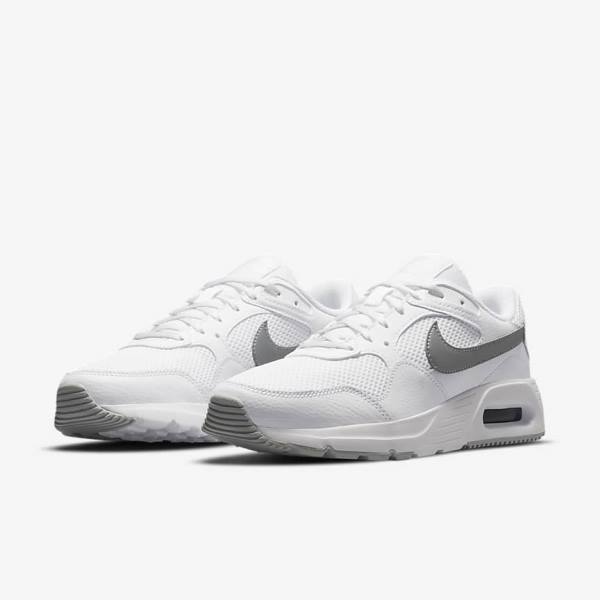 Trampki Damskie Nike Air Max SC Białe Platyna Metal Platyna | NK761UEW