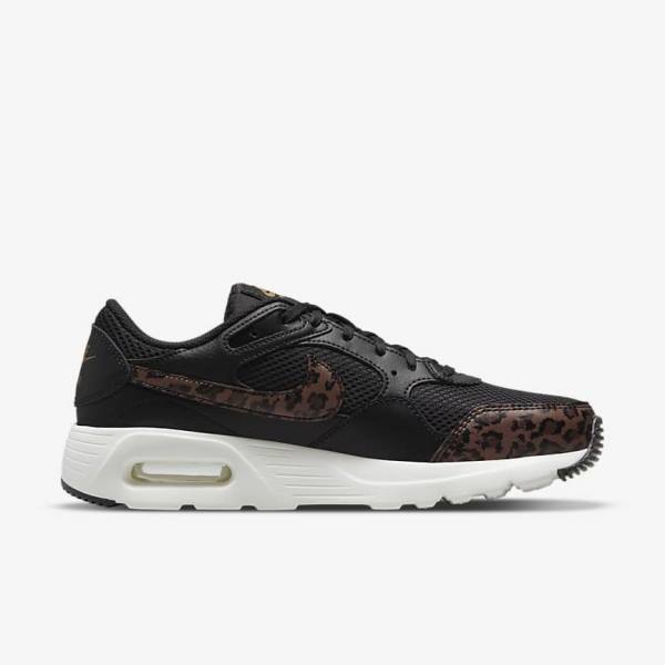 Trampki Damskie Nike Air Max SC Czarne Metal Złote Brązowe | NK189REV