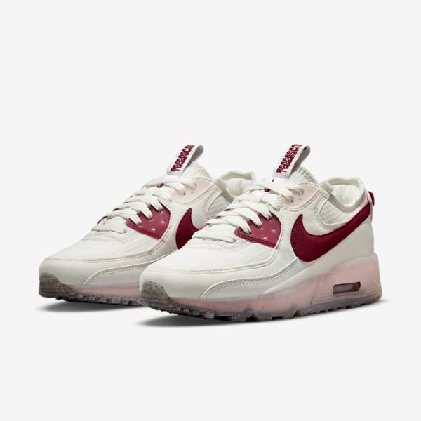 Trampki Damskie Nike Air Max Terrascape 90 Białe Różowe Bordowe | NK826FVD