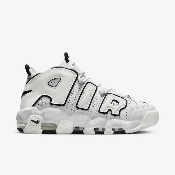 Trampki Damskie Nike Air More Uptempo Białe Czarne | NK726XYF