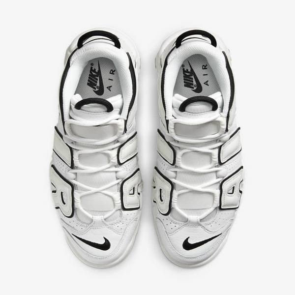 Trampki Damskie Nike Air More Uptempo Białe Czarne | NK726XYF