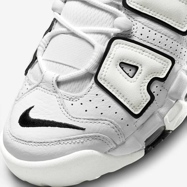 Trampki Damskie Nike Air More Uptempo Białe Czarne | NK726XYF