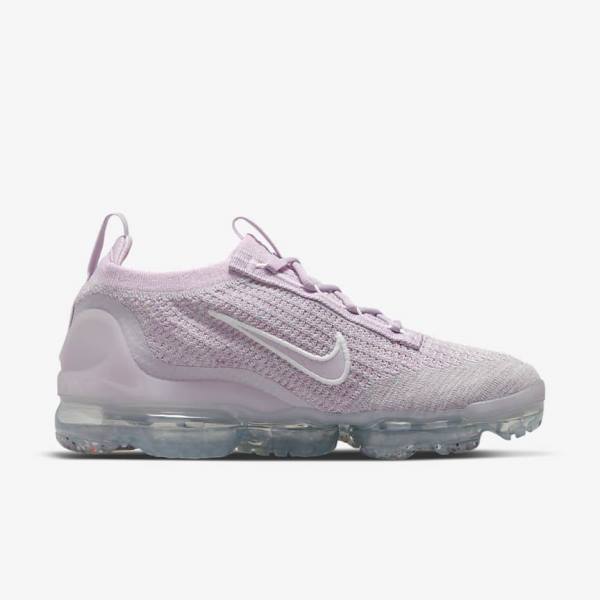 Trampki Damskie Nike Air VaporMax 2021 FK Głęboka Różowe Białe Metal Srebrne Fioletowe | NK046FDR