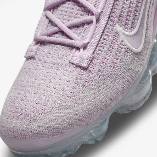 Trampki Damskie Nike Air VaporMax 2021 FK Głęboka Różowe Białe Metal Srebrne Fioletowe | NK046FDR