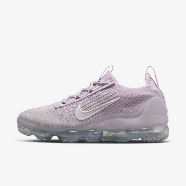 Trampki Damskie Nike Air VaporMax 2021 FK Głęboka Różowe Białe Metal Srebrne Fioletowe | NK046FDR