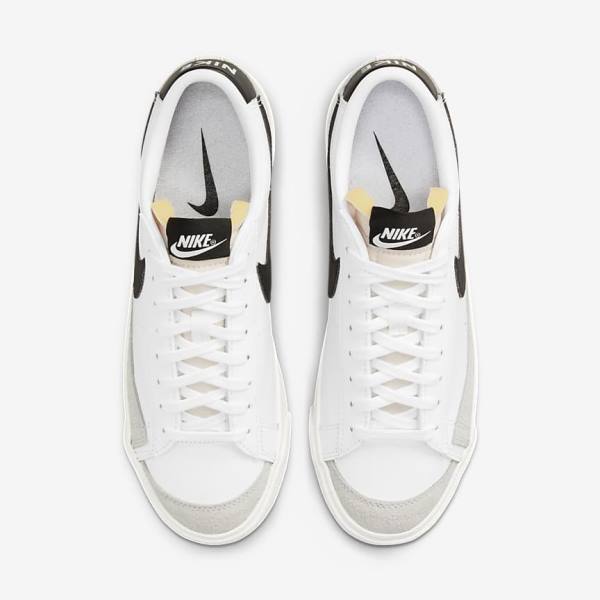 Trampki Damskie Nike Blazer Low 77 Białe Czarne | NK461JUZ