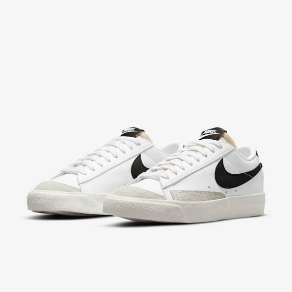 Trampki Damskie Nike Blazer Low 77 Białe Czarne | NK461JUZ