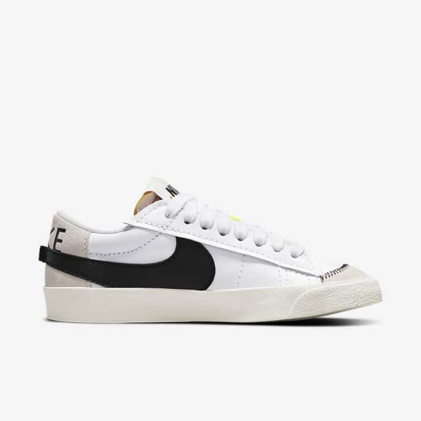 Trampki Damskie Nike Blazer Low 77 Jumbo Białe Czarne | NK362RIY