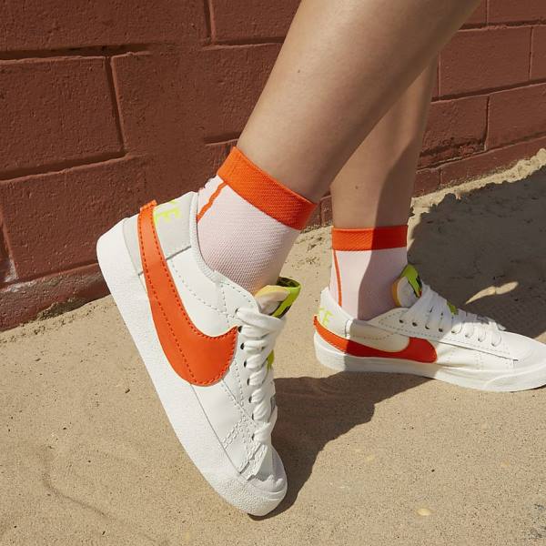 Trampki Damskie Nike Blazer Low 77 Jumbo Zielone Pomarańczowe | NK436GSQ