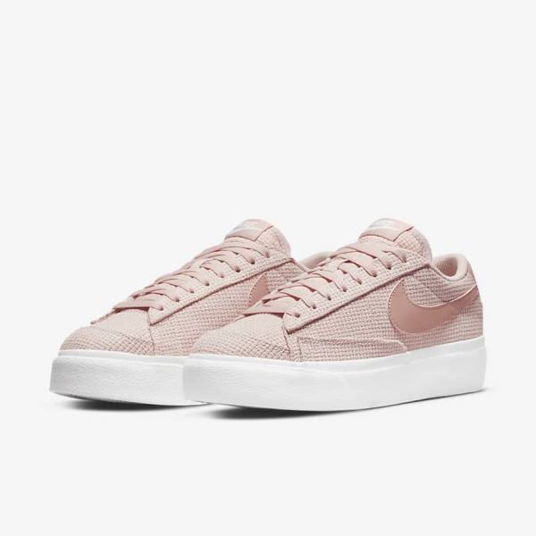 Trampki Damskie Nike Blazer Low Platformie Różowe Białe Różowe Różowe | NK038JMQ