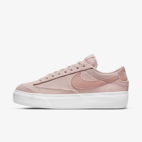 Trampki Damskie Nike Blazer Low Platformie Różowe Białe Różowe Różowe | NK038JMQ