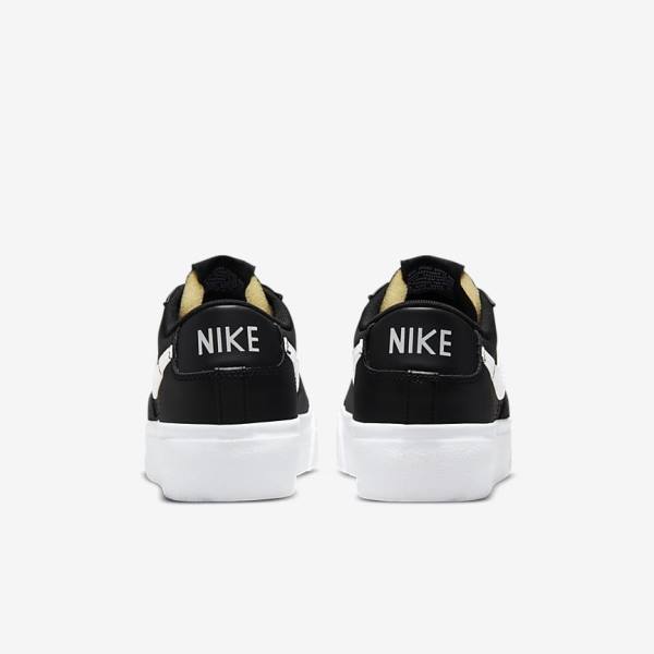 Trampki Damskie Nike Blazer Low Platformie Czarne | NK231ZJH