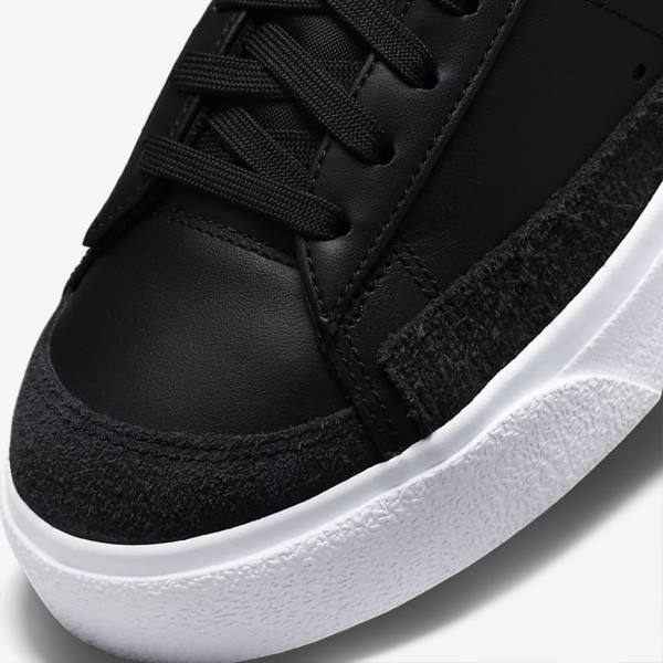 Trampki Damskie Nike Blazer Low Platformie Czarne | NK231ZJH