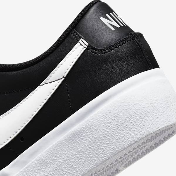 Trampki Damskie Nike Blazer Low Platformie Czarne | NK231ZJH