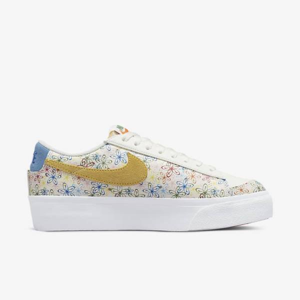 Trampki Damskie Nike Blazer Low Platformie Królewski Niebieski Niebieskie | NK346XTE