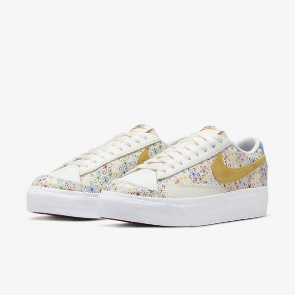 Trampki Damskie Nike Blazer Low Platformie Królewski Niebieski Niebieskie | NK346XTE