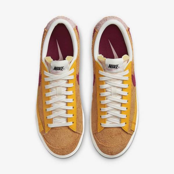 Trampki Damskie Nike Blazer Low Platformie Złote Różowe Bordowe | NK348RDV