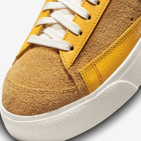 Trampki Damskie Nike Blazer Low Platformie Złote Różowe Bordowe | NK348RDV