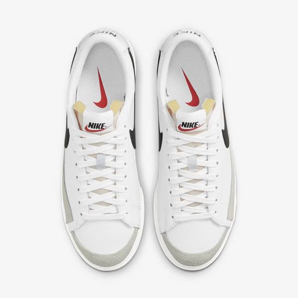 Trampki Damskie Nike Blazer Low Platformie Białe | NK420XAI