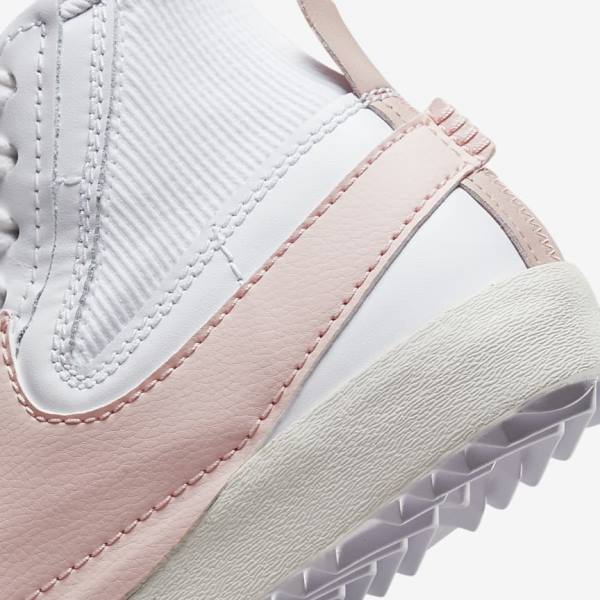 Trampki Damskie Nike Blazer Mid 77 Jumbo Białe Różowe | NK127ZVB