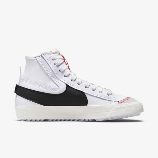 Trampki Damskie Nike Blazer Mid 77 Jumbo Białe Czarne | NK132UEL