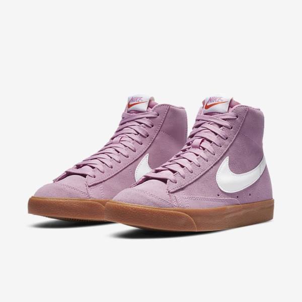 Trampki Damskie Nike Blazer Mid 77 Różowe Brązowe Pomarańczowe Białe | NK839SPB