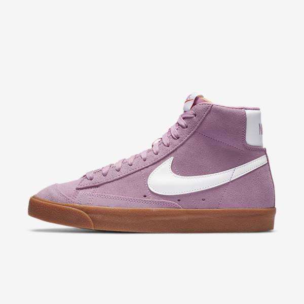 Trampki Damskie Nike Blazer Mid 77 Różowe Brązowe Pomarańczowe Białe | NK839SPB