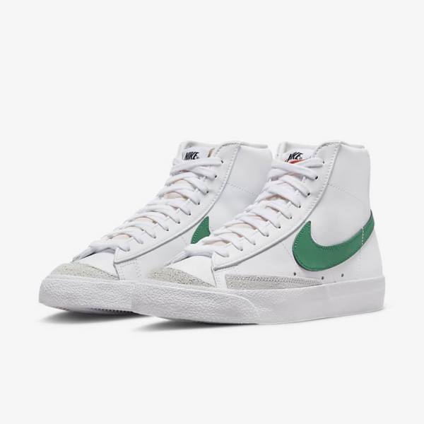 Trampki Damskie Nike Blazer Mid 77 Vintage Białe Koralowe | NK781WHX