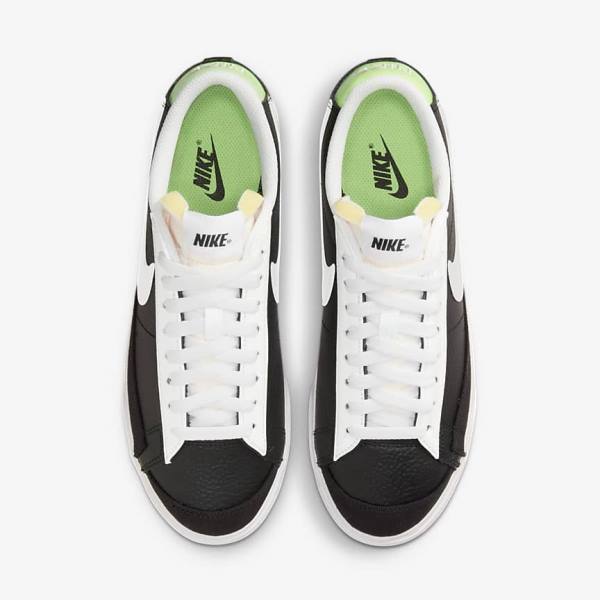 Trampki Damskie Nike Blazer Platformie Czarne Białe Zielone Metal Srebrne | NK301WNR