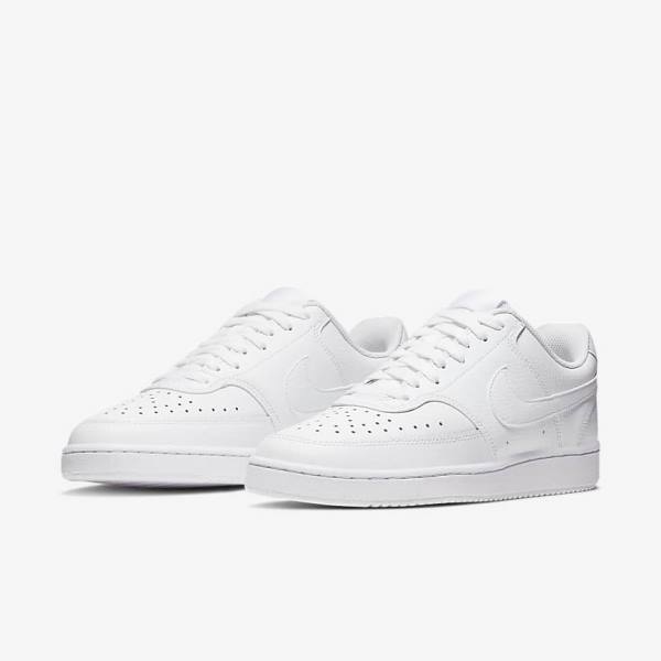 Trampki Damskie Nike Court Vision Low Białe | NK758CQS