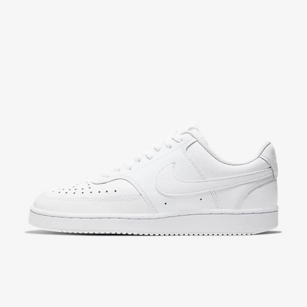 Trampki Damskie Nike Court Vision Low Białe | NK758CQS