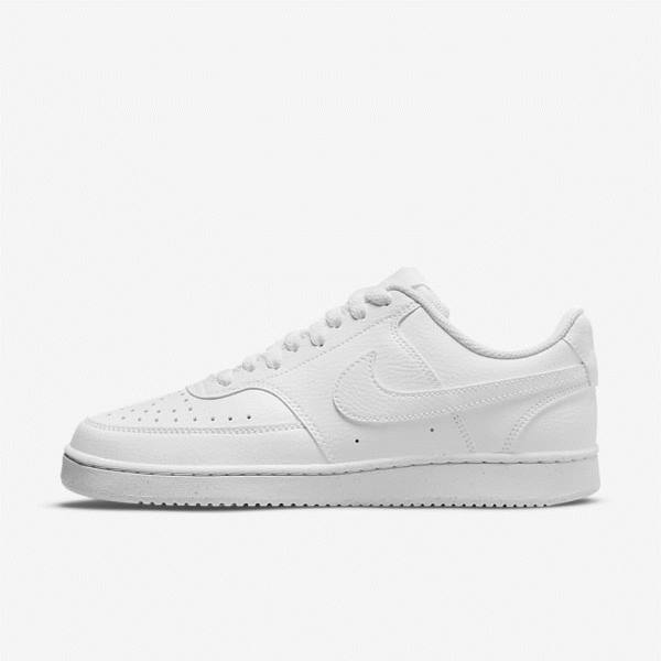 Trampki Damskie Nike Court Vision Low Next Nature Białe | NK819WCE