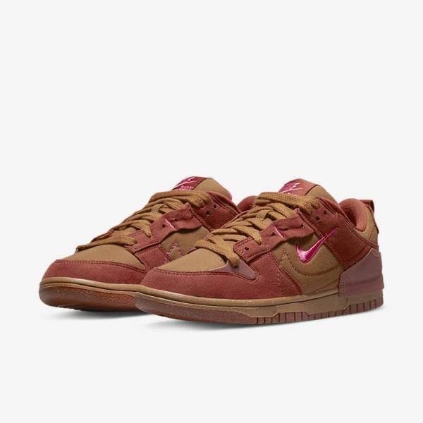 Trampki Damskie Nike Dunk Low Disrupt 2 Brązowe Pomarańczowe Czerwone Różowe | NK480IQO