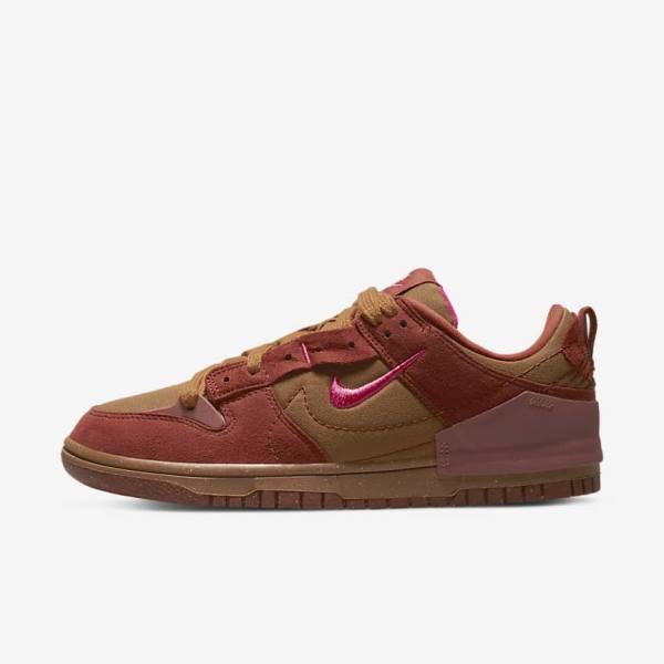 Trampki Damskie Nike Dunk Low Disrupt 2 Brązowe Pomarańczowe Czerwone Różowe | NK480IQO