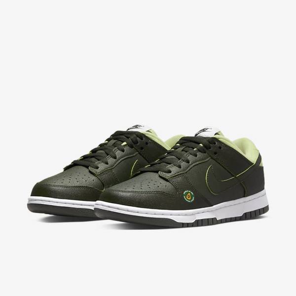 Trampki Damskie Nike Dunk Low LX Oliwkowe Zielone | NK106UNJ