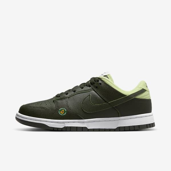 Trampki Damskie Nike Dunk Low LX Oliwkowe Zielone | NK106UNJ