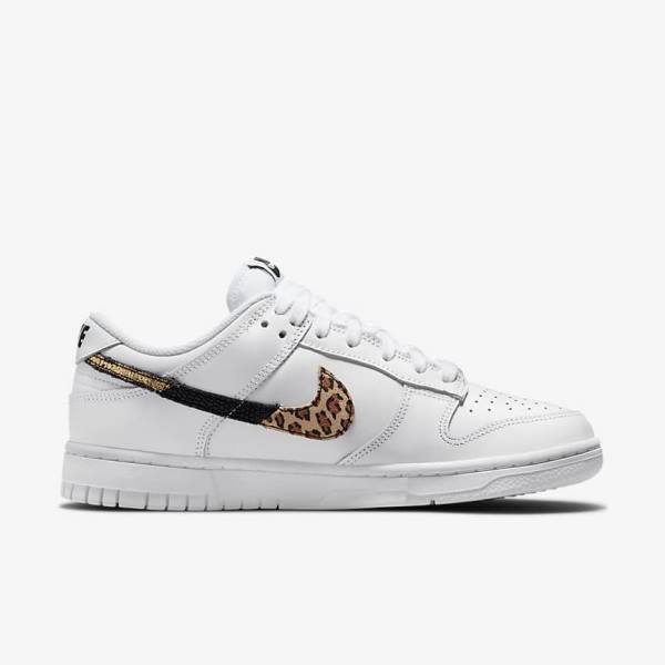 Trampki Damskie Nike Dunk Low SE Białe Kolorowe | NK856KOP