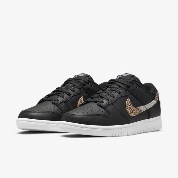 Trampki Damskie Nike Dunk Low SE Czarne Kolorowe | NK701MPU