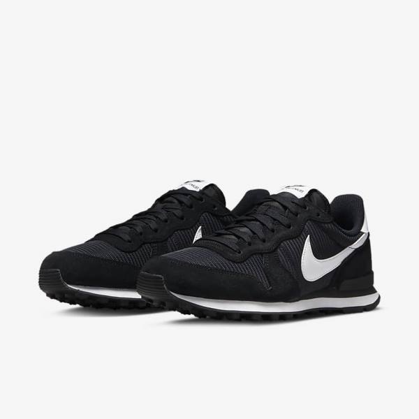 Trampki Damskie Nike Internationalist Czarne Ciemny Szare Białe | NK385TOF